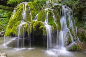 Waterfall on the edge of the road